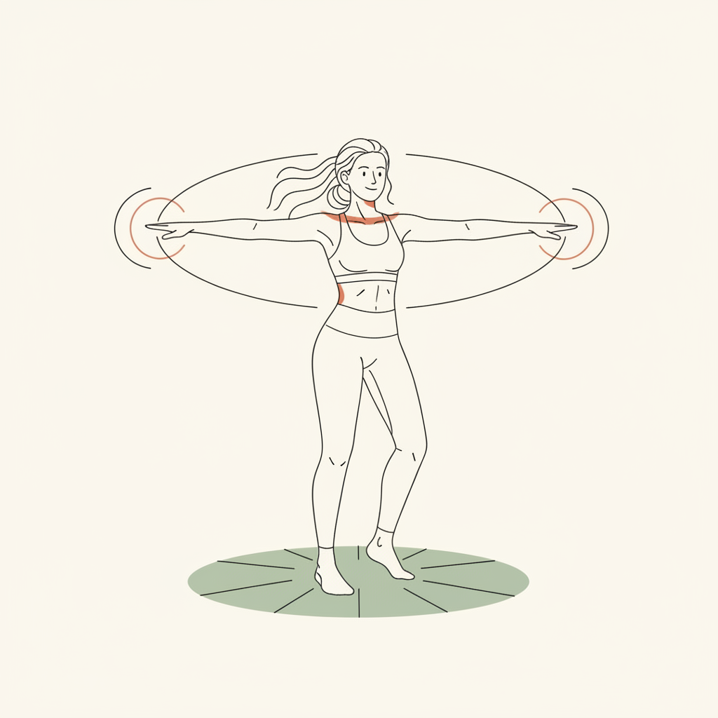 Illustration of Arm Circles (small to large)