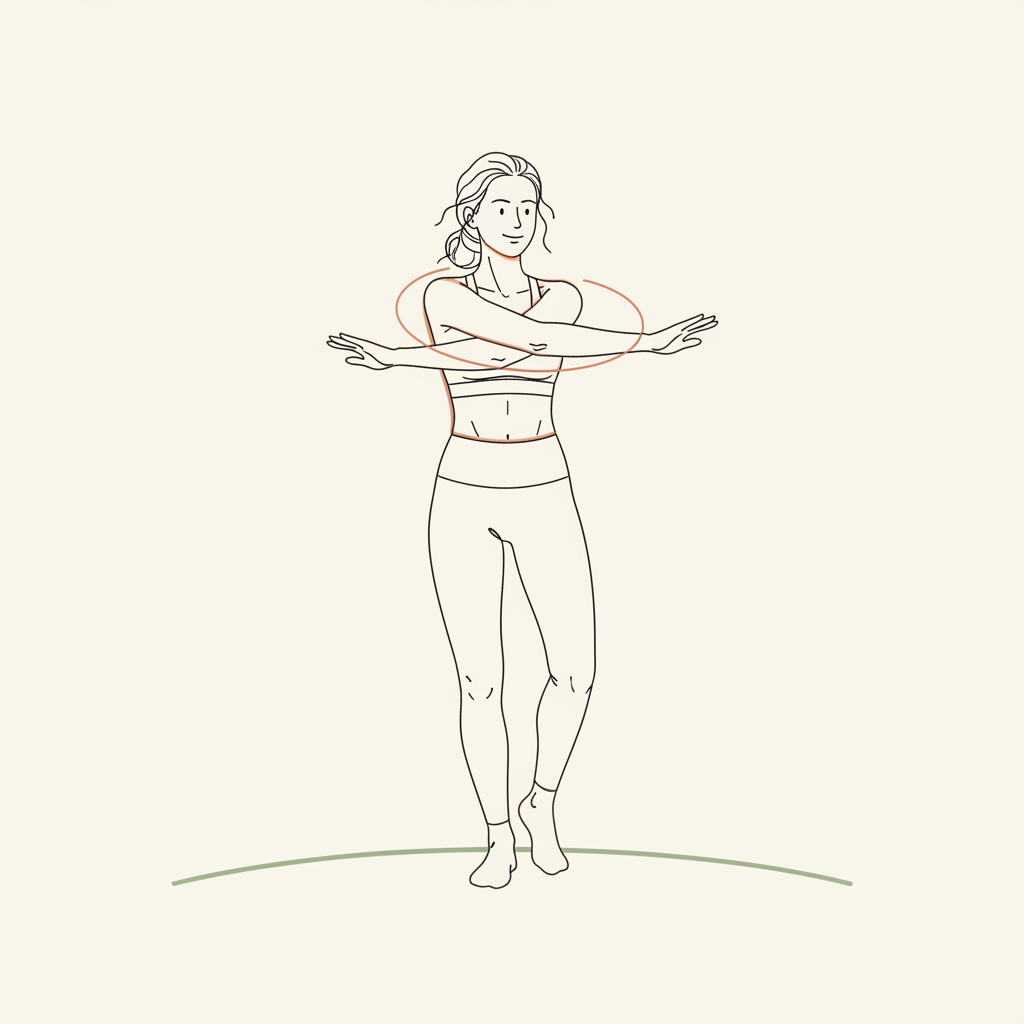 Illustration of Arm Cross-Body Swings
