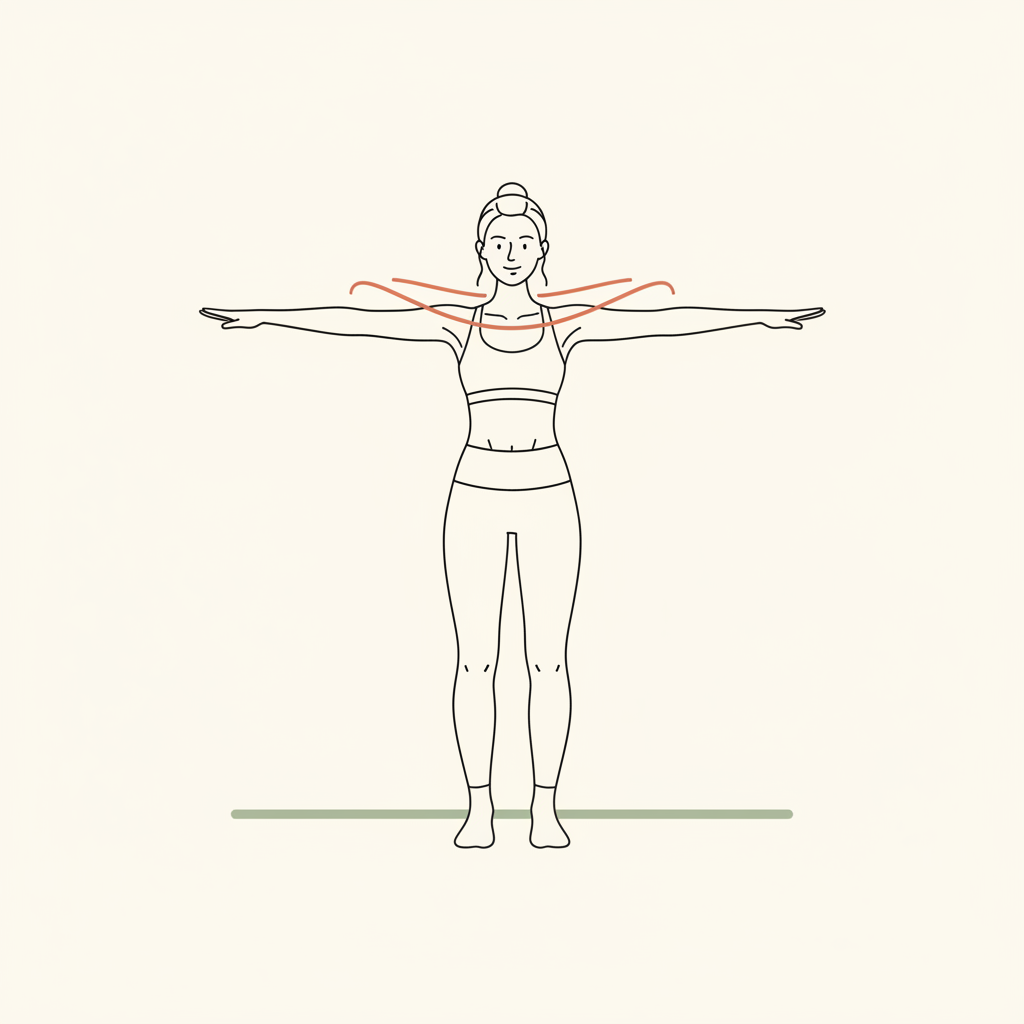 Illustration of Arm Swings & Chest Opener