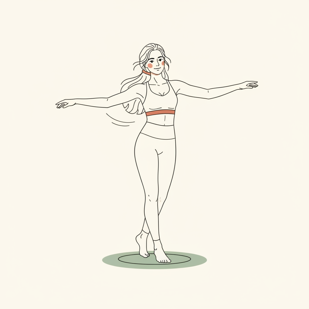 Illustration of Arm Swings with Gentle Torso Twist