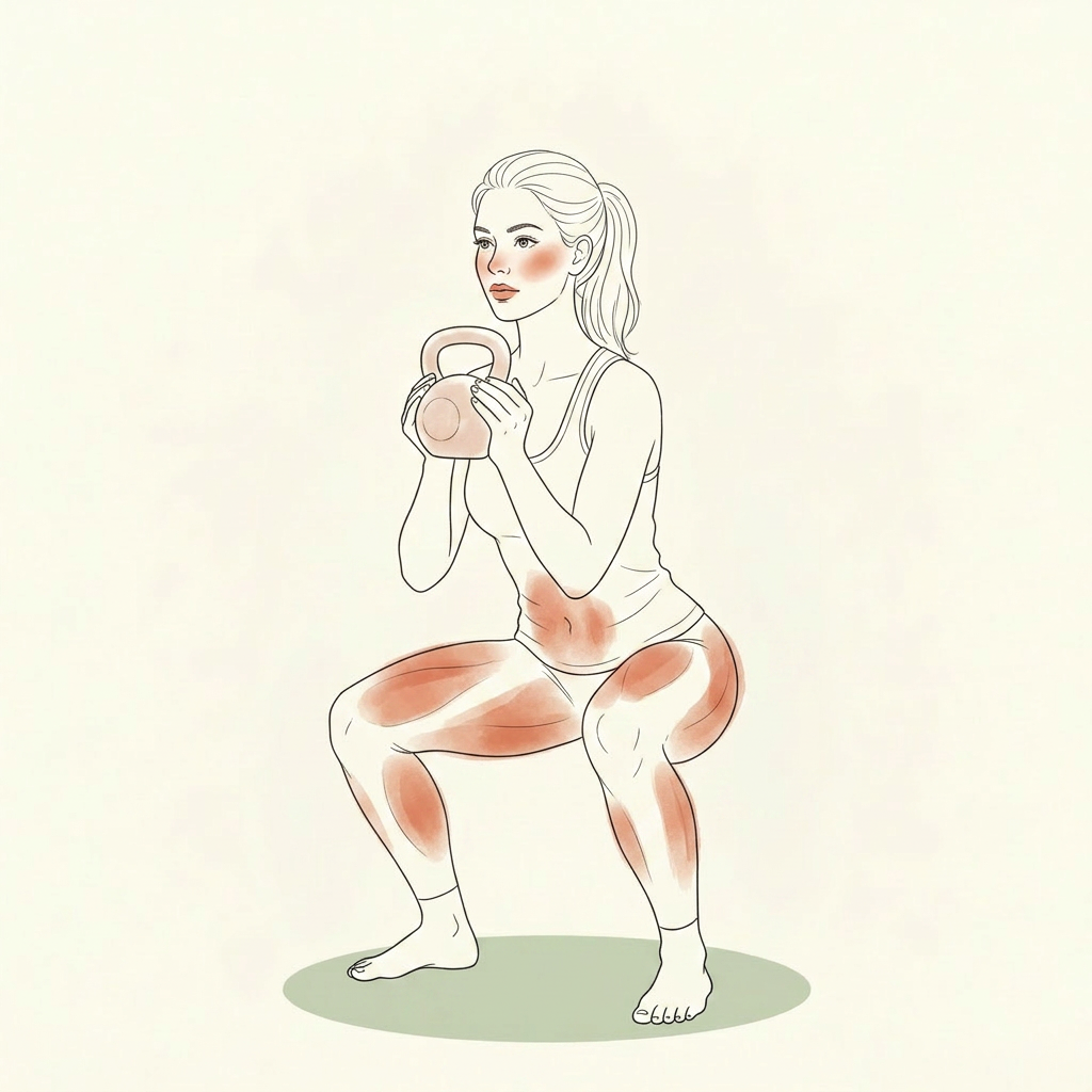 Illustration of Back Squat or Goblet Squat