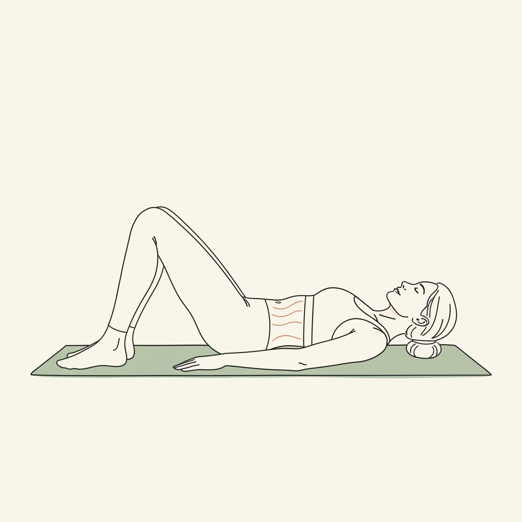 Illustration of Bridging with Pelvic Floor Focus