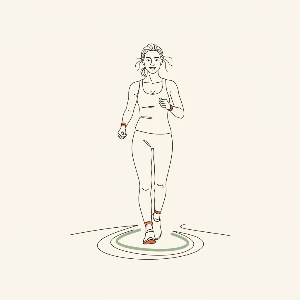Illustration of Brisk Walk Outdoor or Treadmill