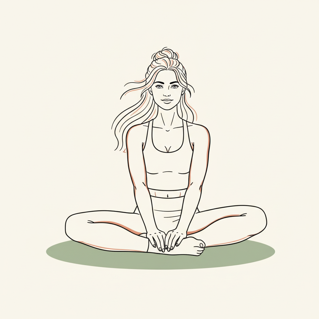 Illustration of Butterfly Hips (seated)