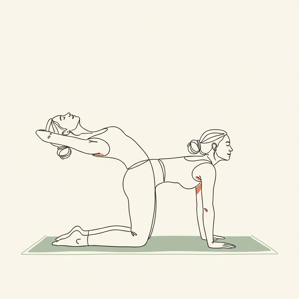 Illustration of Cat-Cow Flow