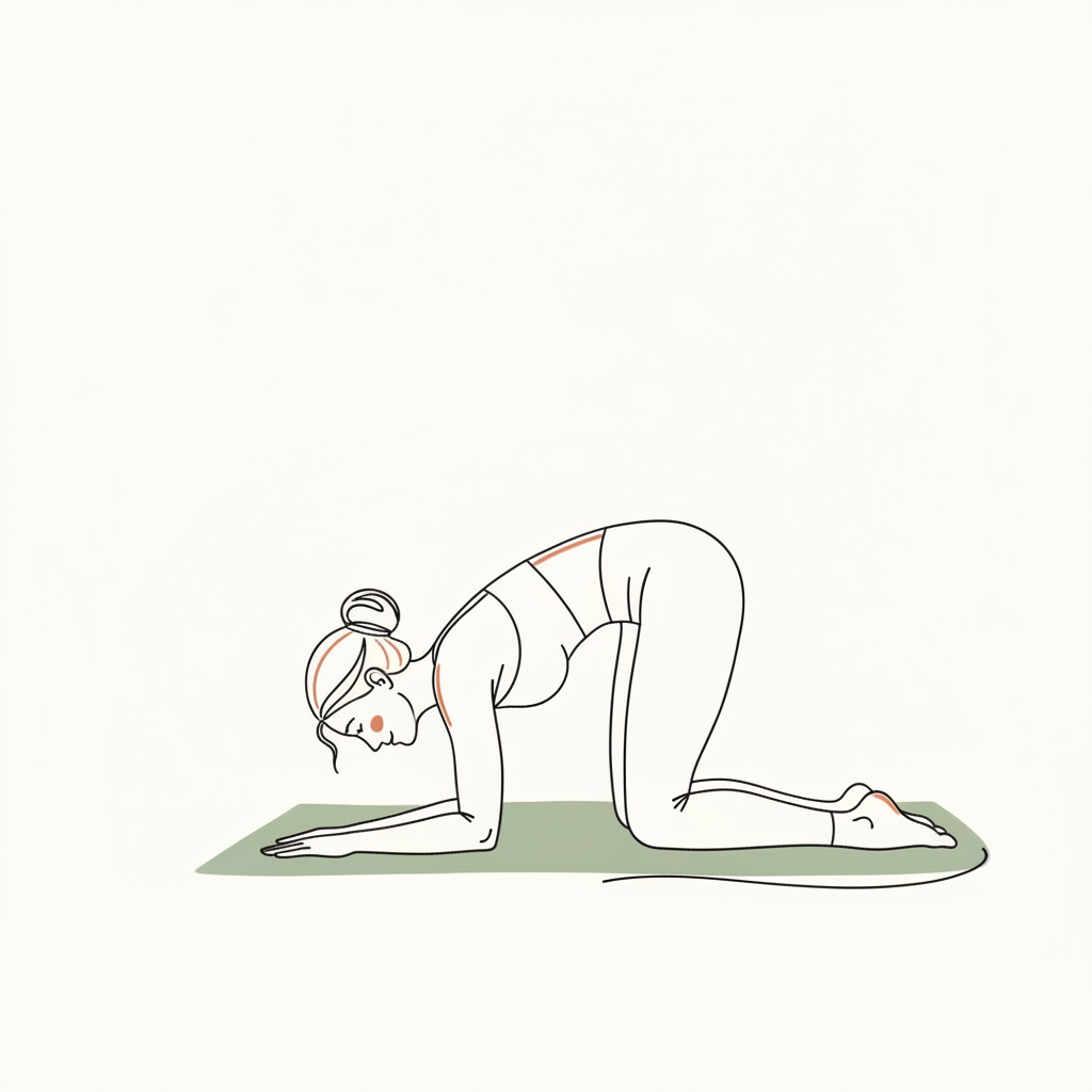 Illustration of Cat-Cow (on all fours)