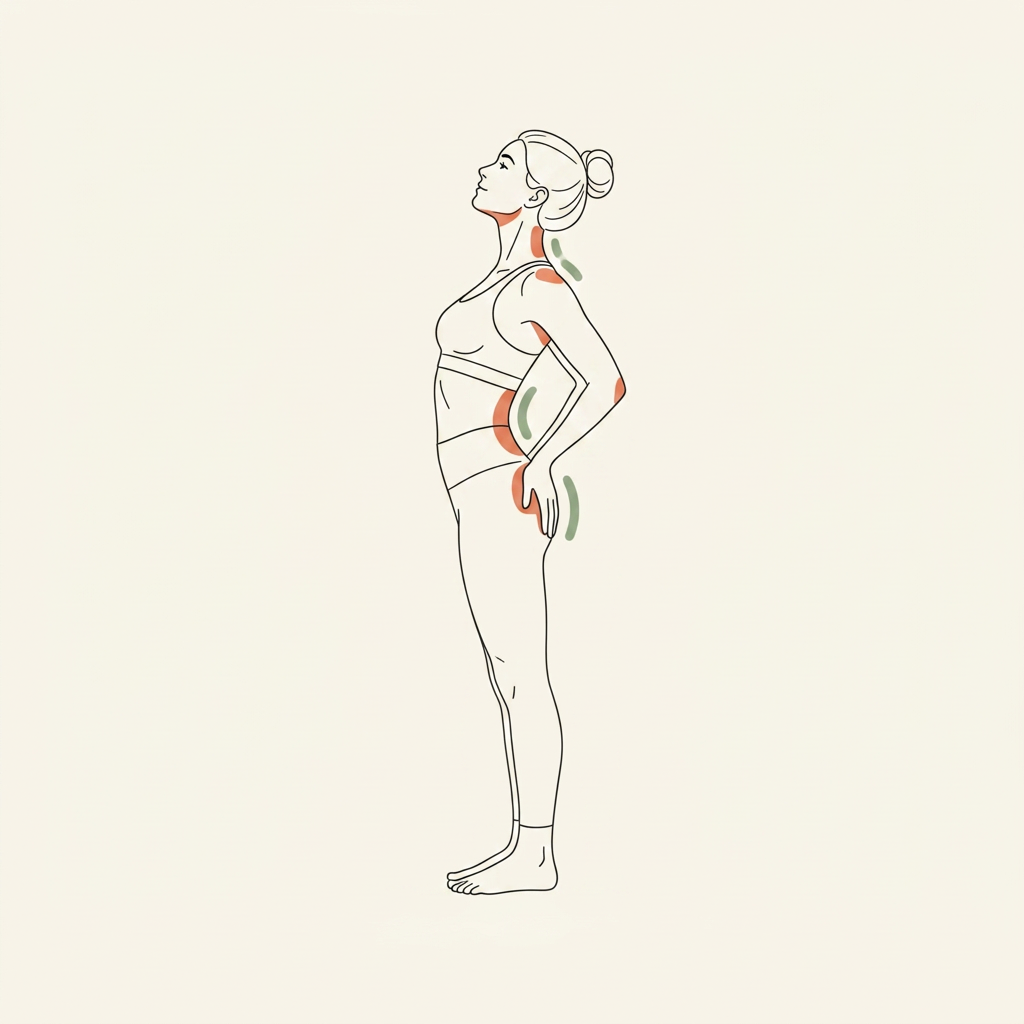 Illustration of Cat-Cow (standing)