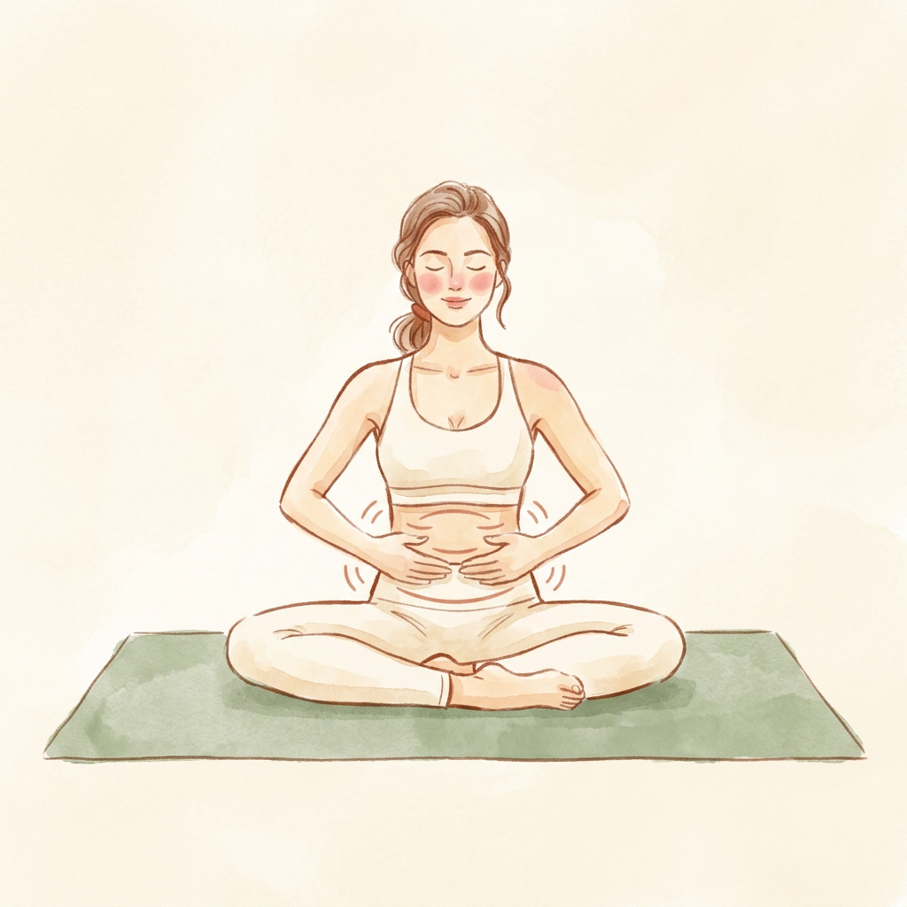 Illustration of Deep Belly Breathing
