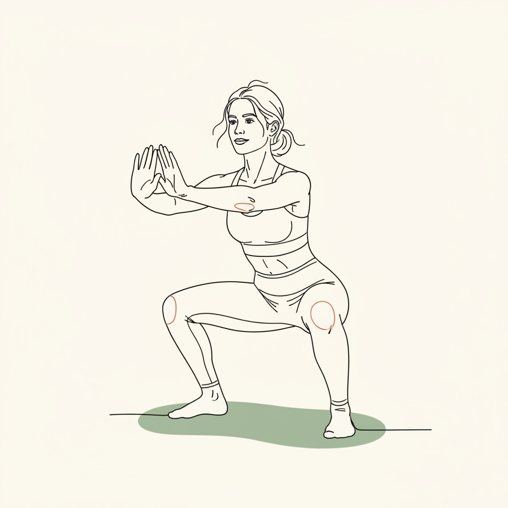 Illustration of Deep Squat Hold with Breath