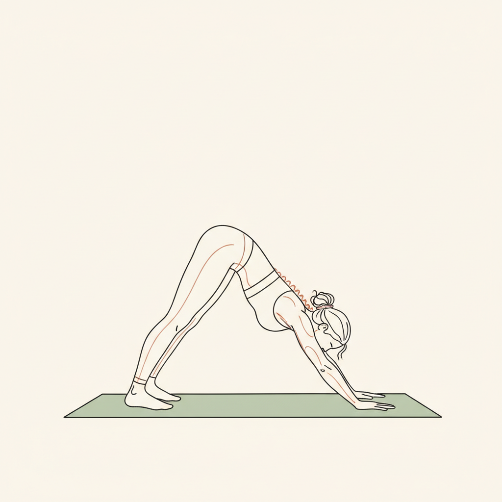 Illustration of Deeper Cat-Cow to Downward Dog