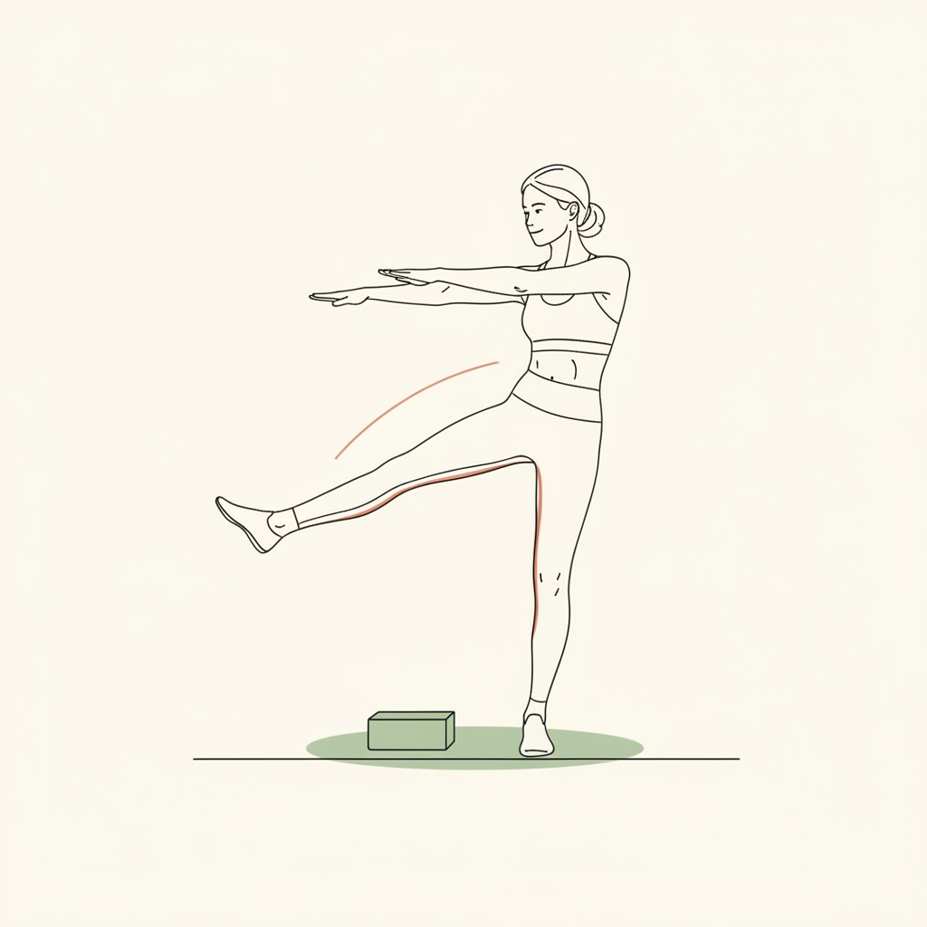 Illustration of Dynamic Leg Swings Front to Back