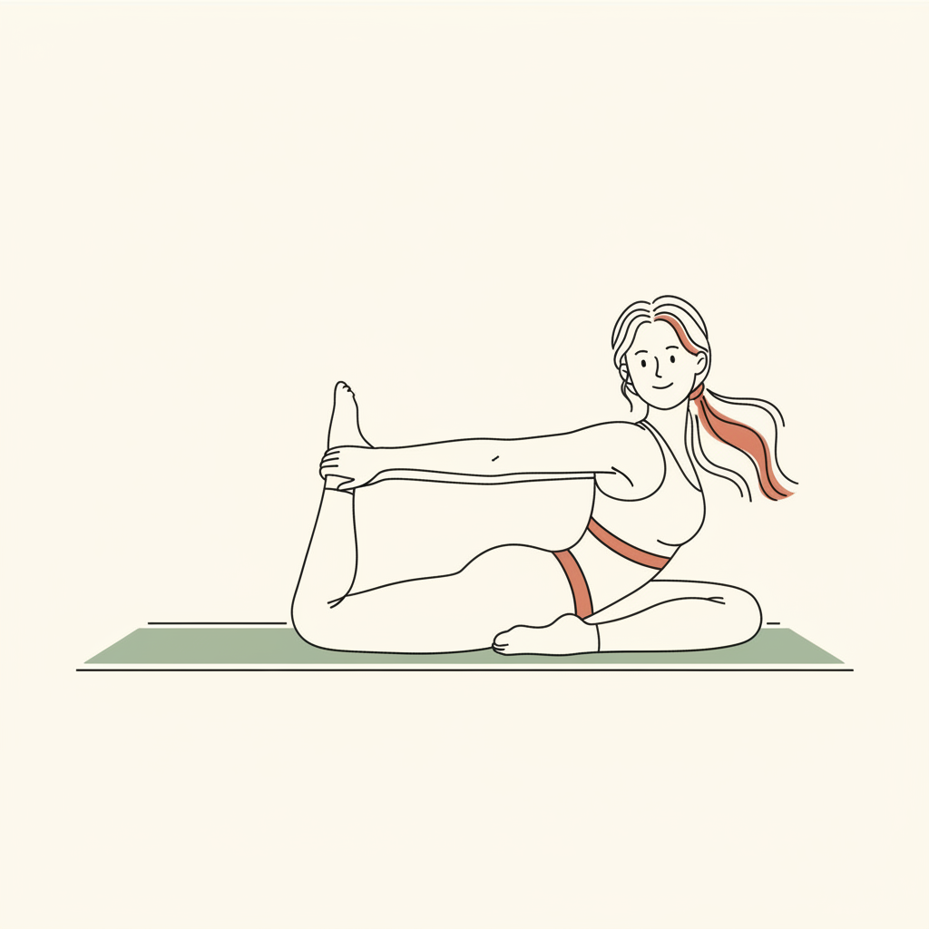 Illustration of Figure Four Stretch (Supine)