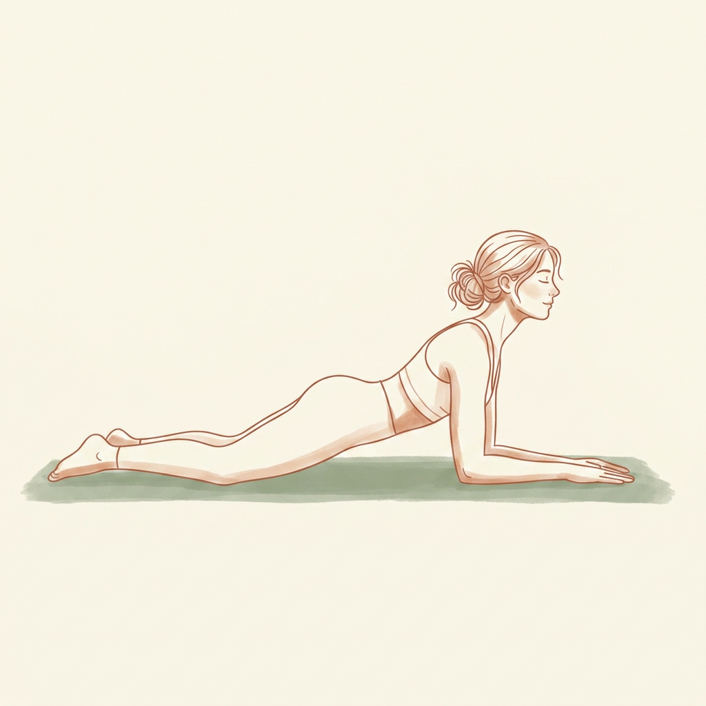 Illustration of Forearm Plank (Knees Down Option)