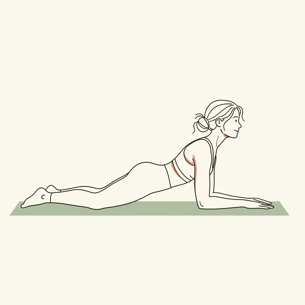 Illustration of Forearm Plank (Knees Down Option)