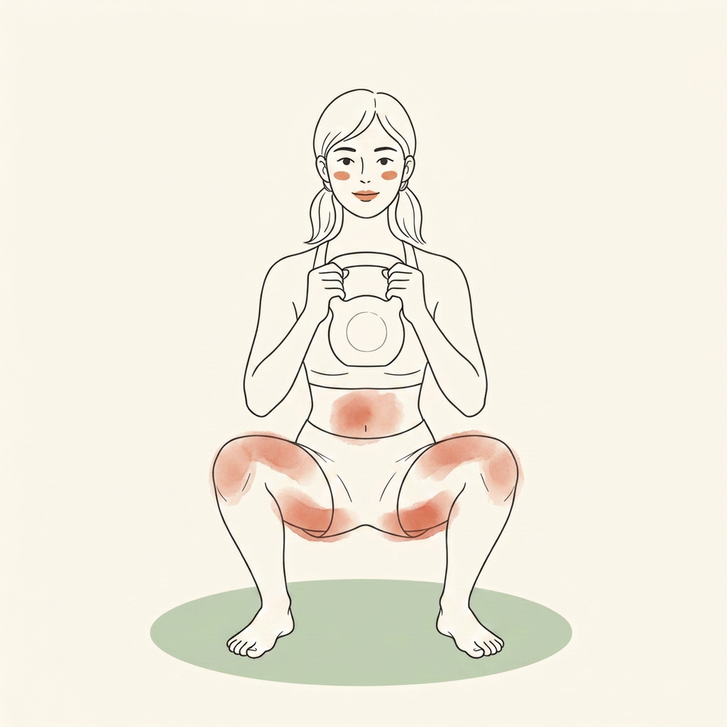 Illustration of Front-Loaded Goblet Squat