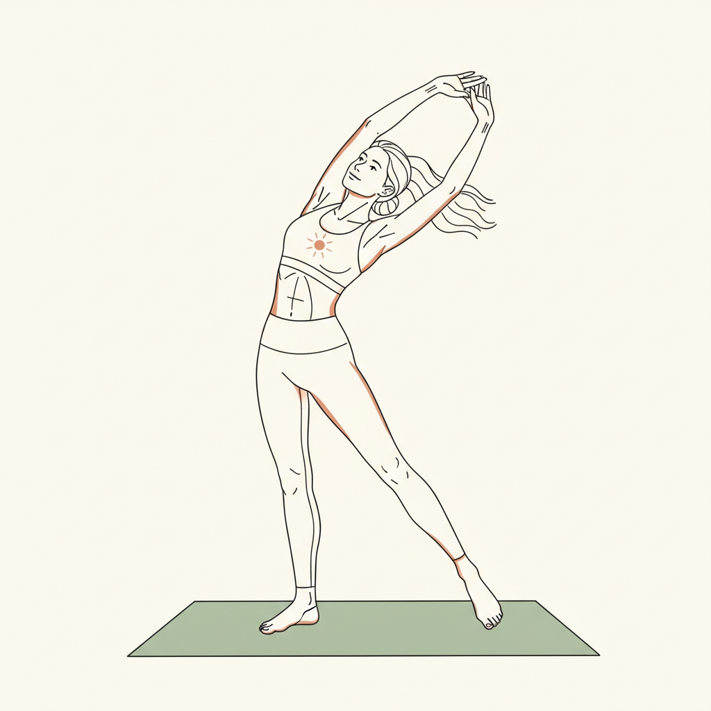Illustration of Full Body Lengthening Breath