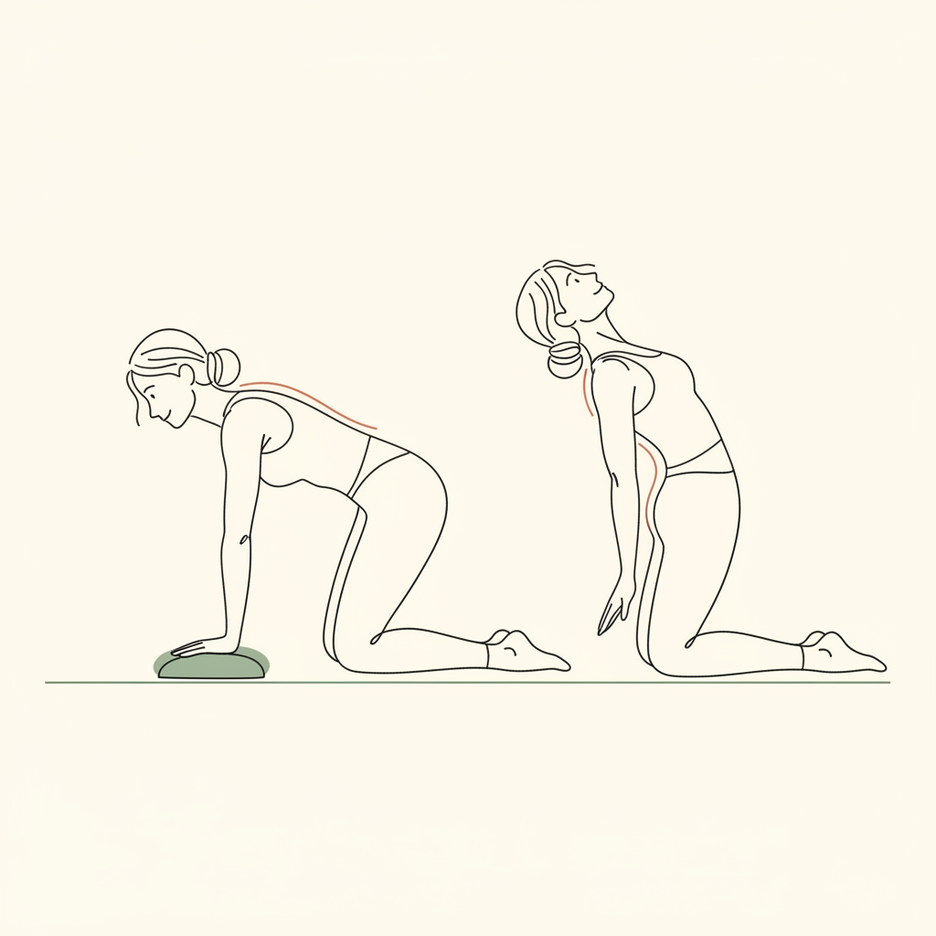 Illustration of Gentle Cat-Cow Flow