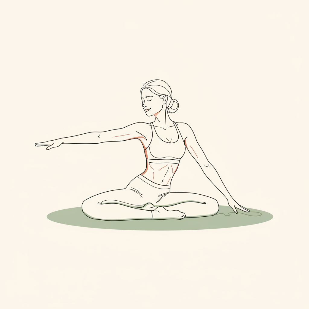 Illustration of Gentle Supine Twist