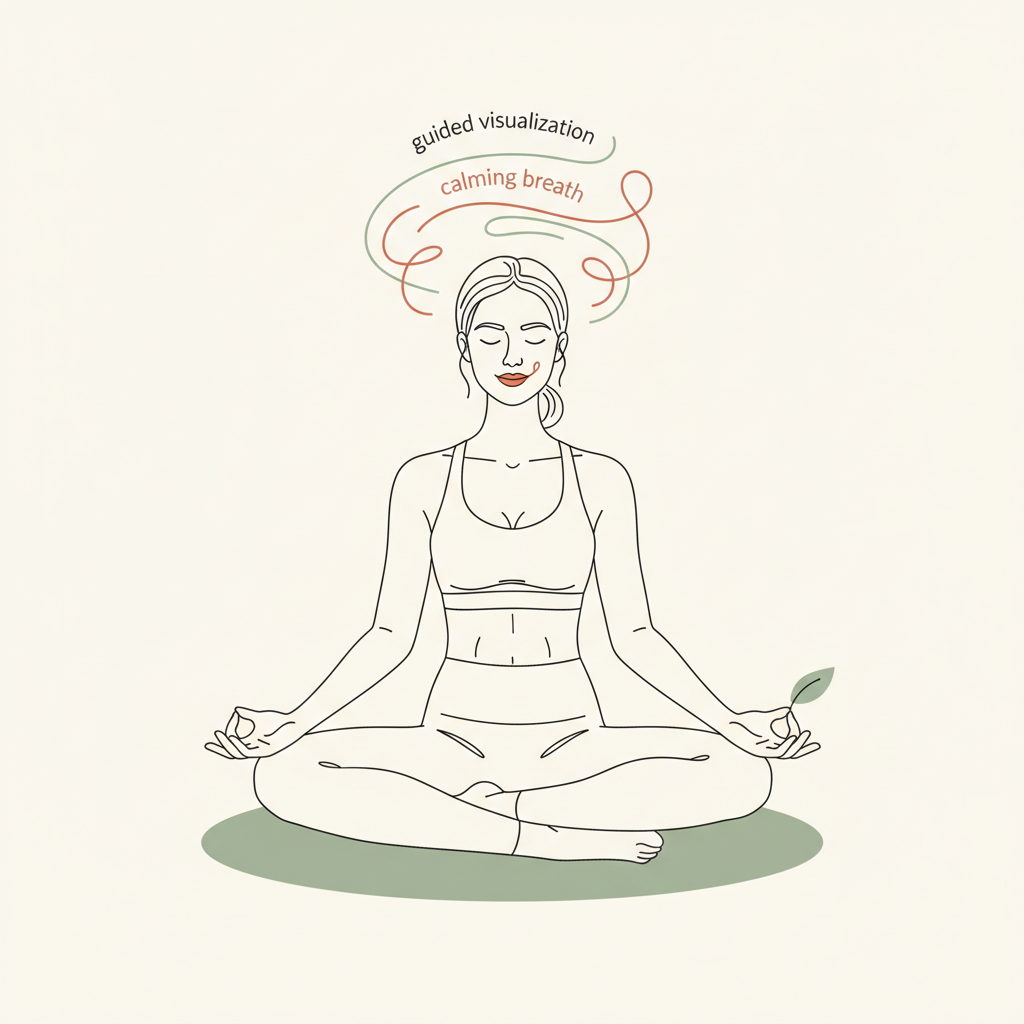 Illustration of Guided Visualisation (Calming Breath)
