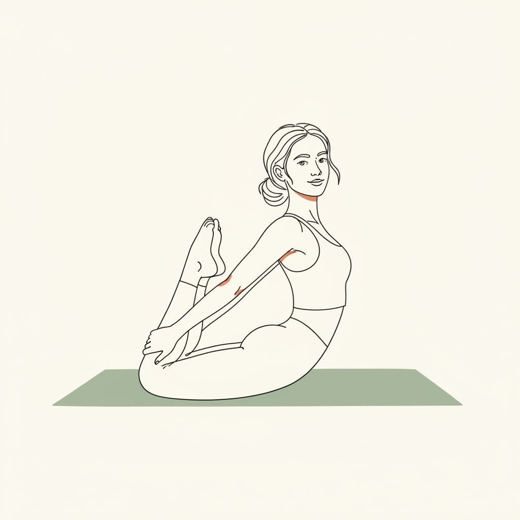 Illustration of Happy Baby Pose Variation
