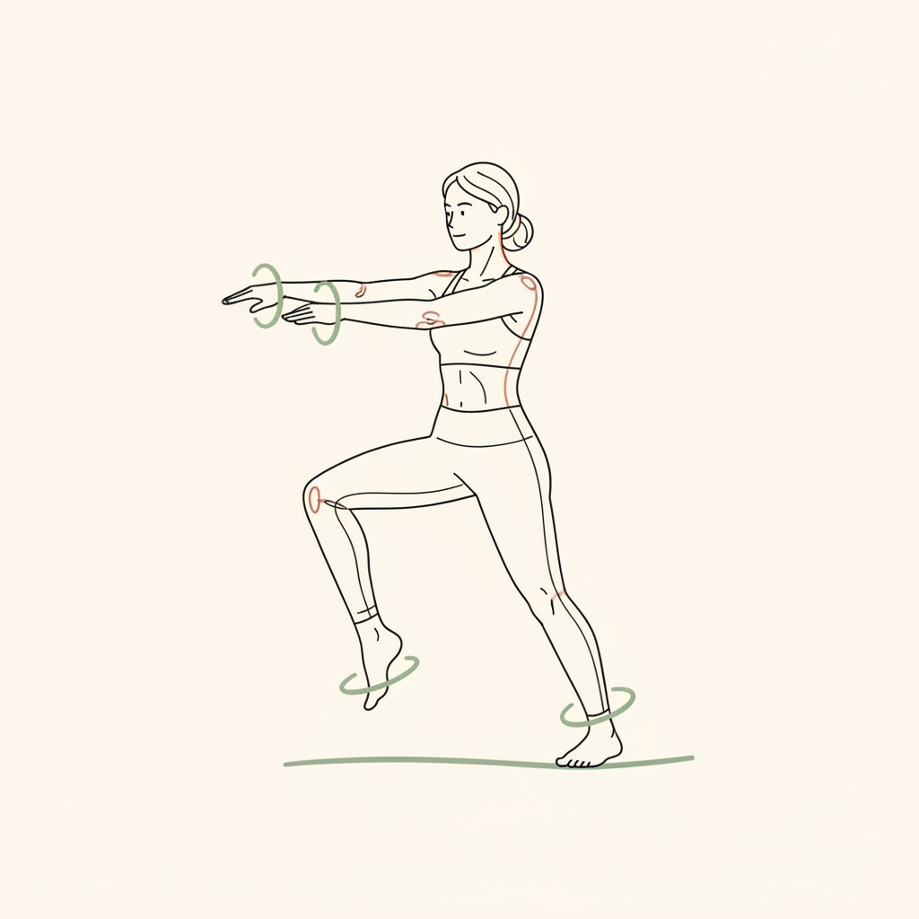 Illustration of Joint Mobilization Sequence (ankles, knees, hips, wrists, shoulders)
