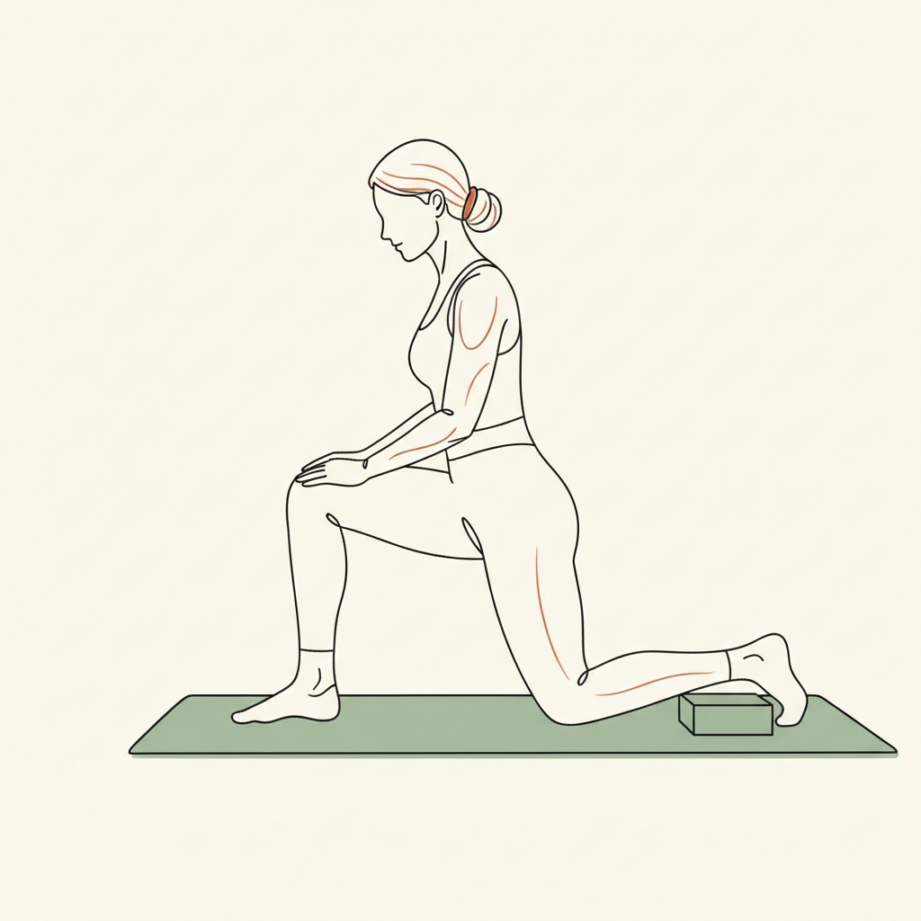 Illustration of Kneeling Hip Flexor Rock
