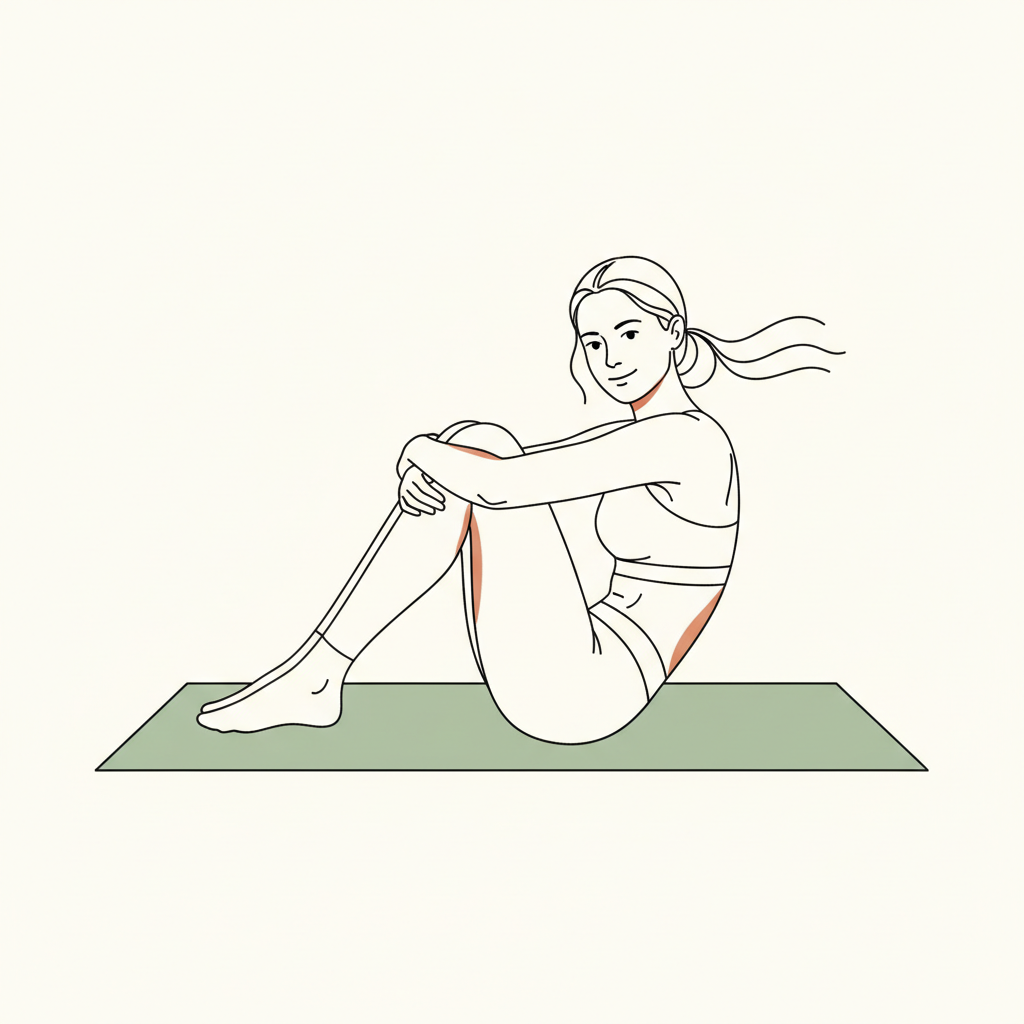 Illustration of Knees to Chest