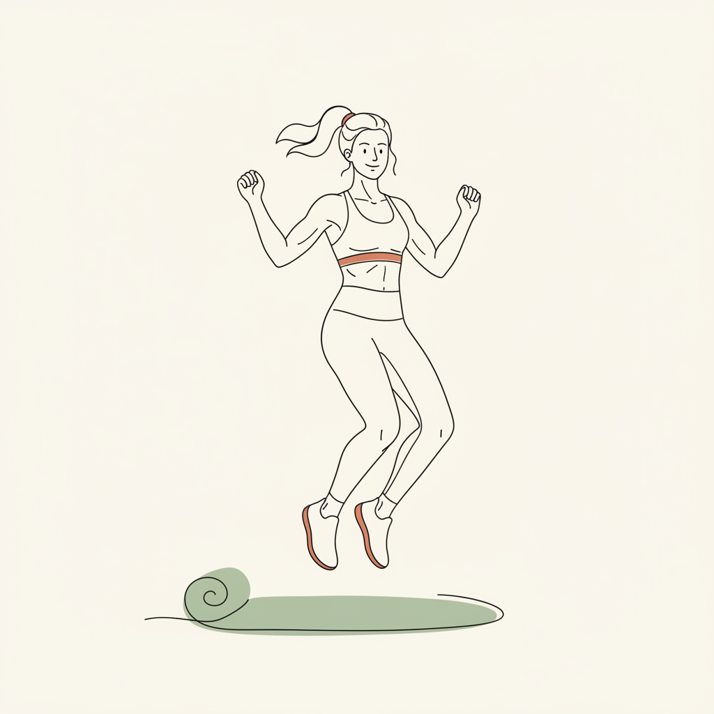 Illustration of Light Cardio Jumping Jacks or High Knees