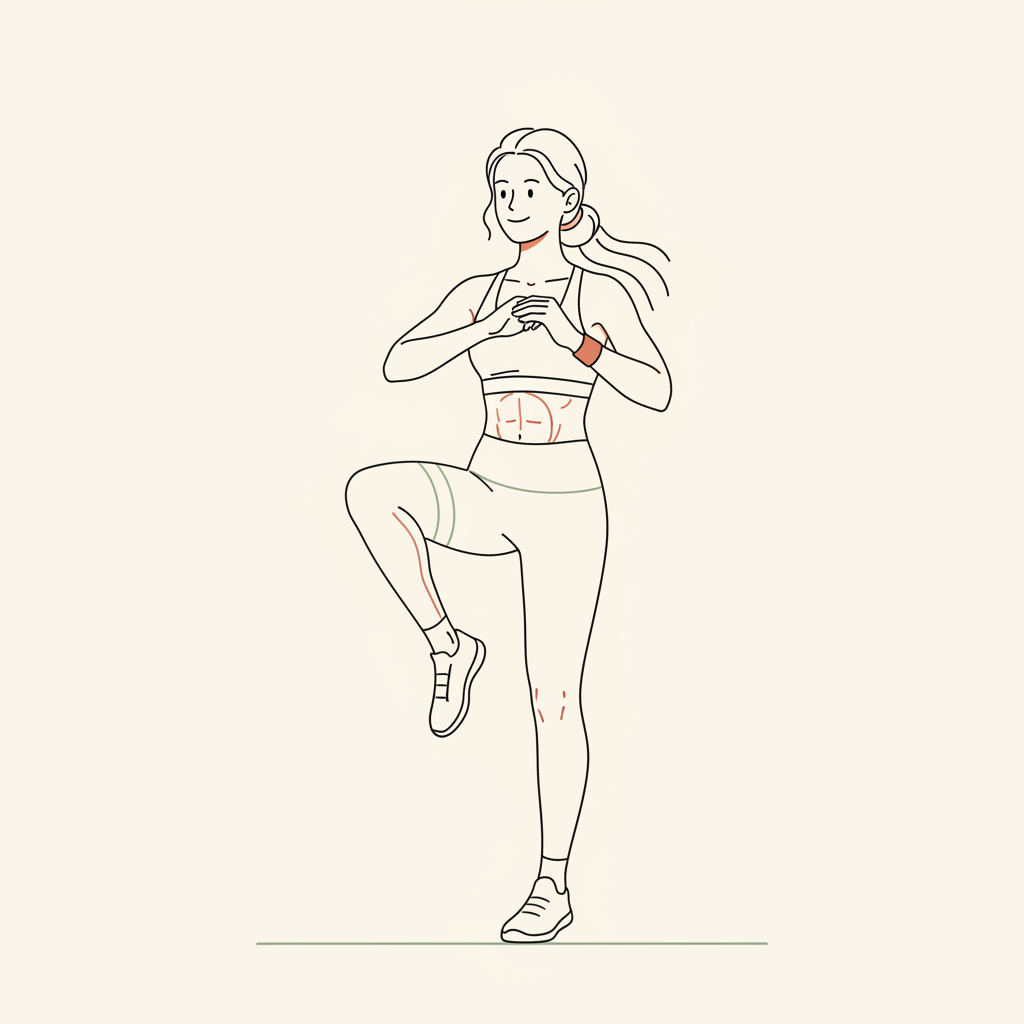 Illustration of Marching Abs (standing)