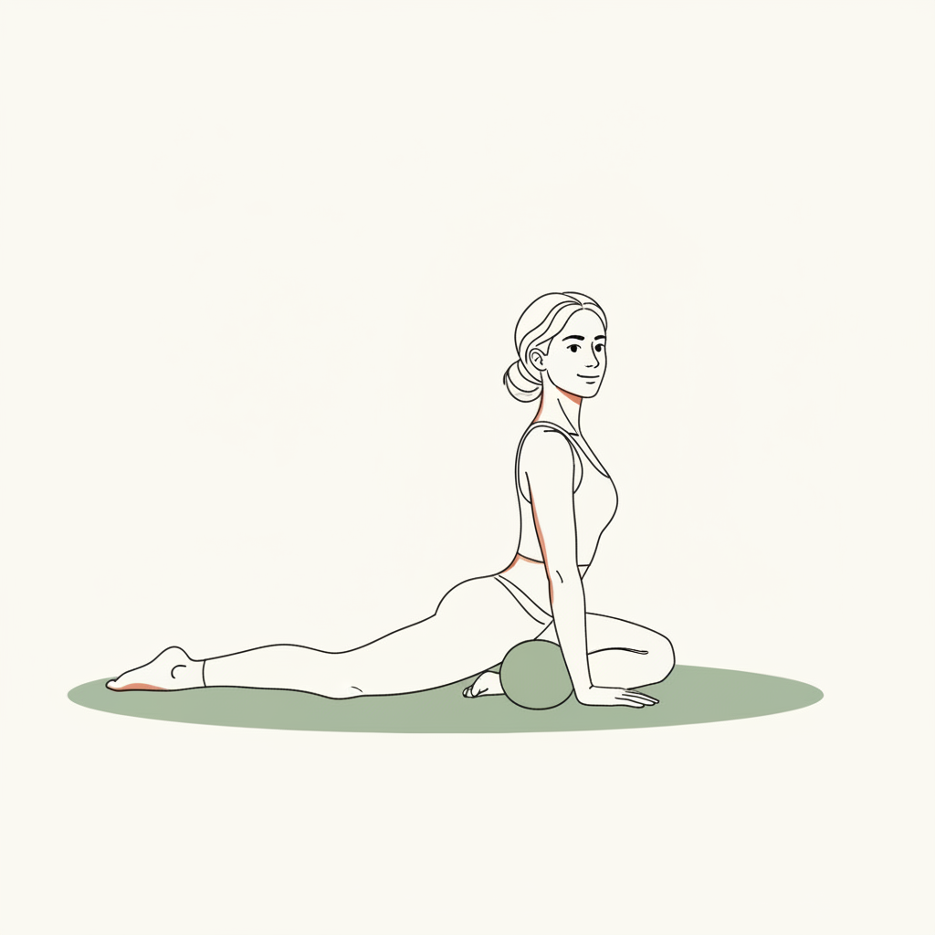 Illustration of Pigeon Pose (modified if needed)