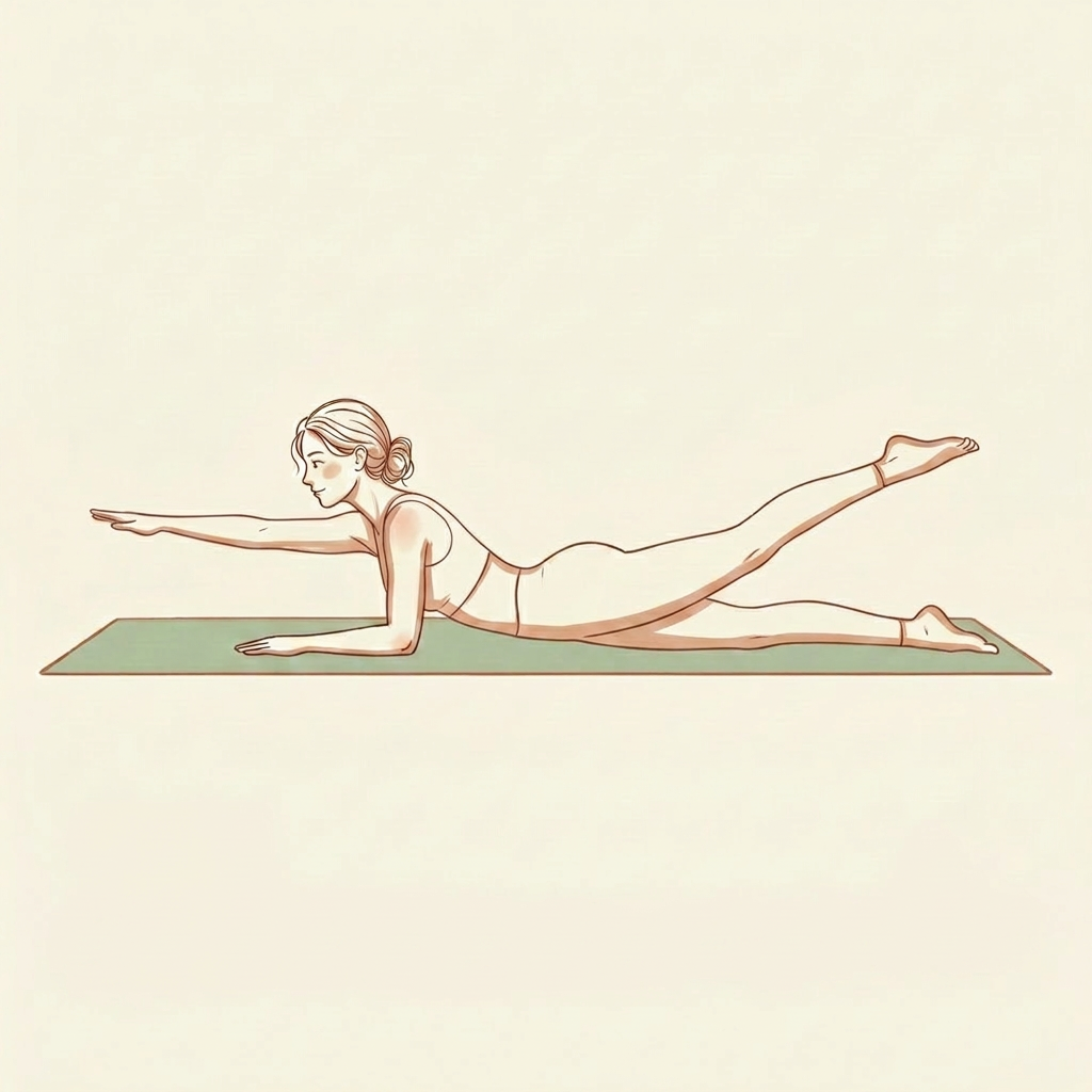 Illustration of Prone Arm & Leg Slides