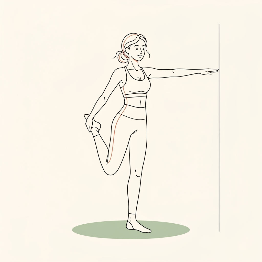 Illustration of Quad Stretch Standing