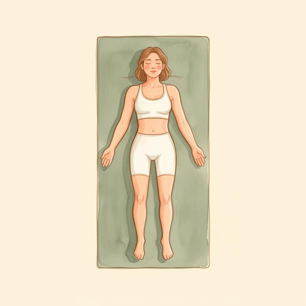 Illustration of Savasana (Corpse Pose)