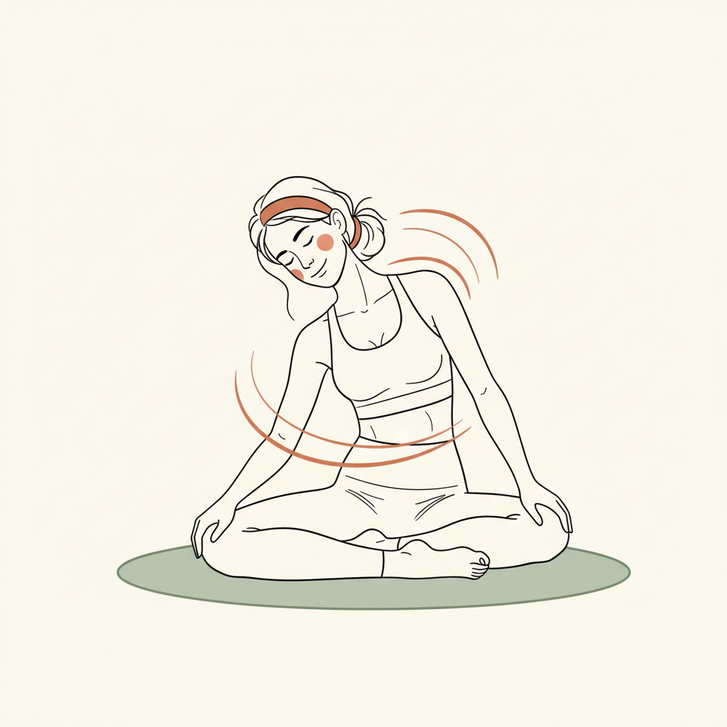 Illustration of Seated Gentle Torso Circles