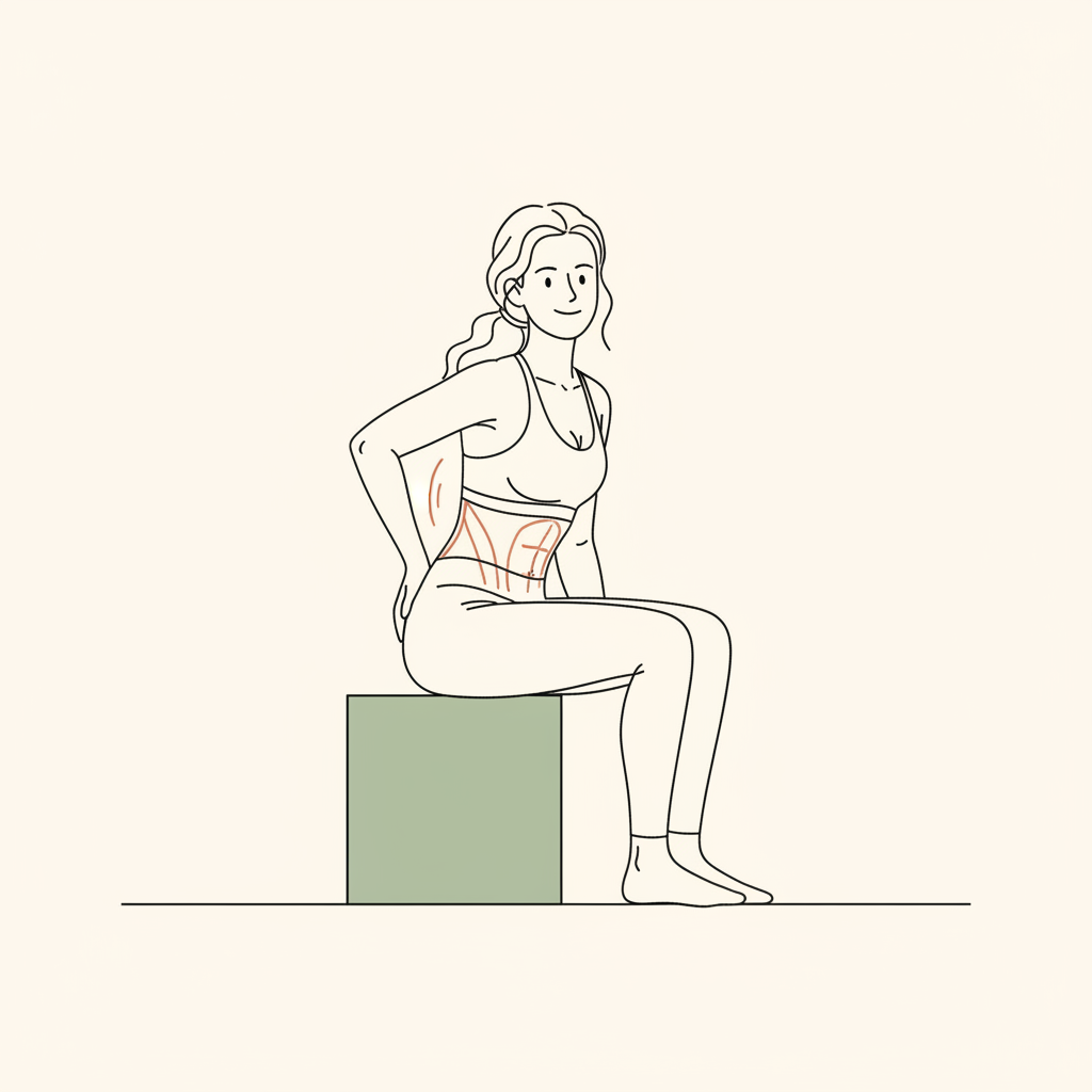 Illustration of Seated Pelvic Tilts