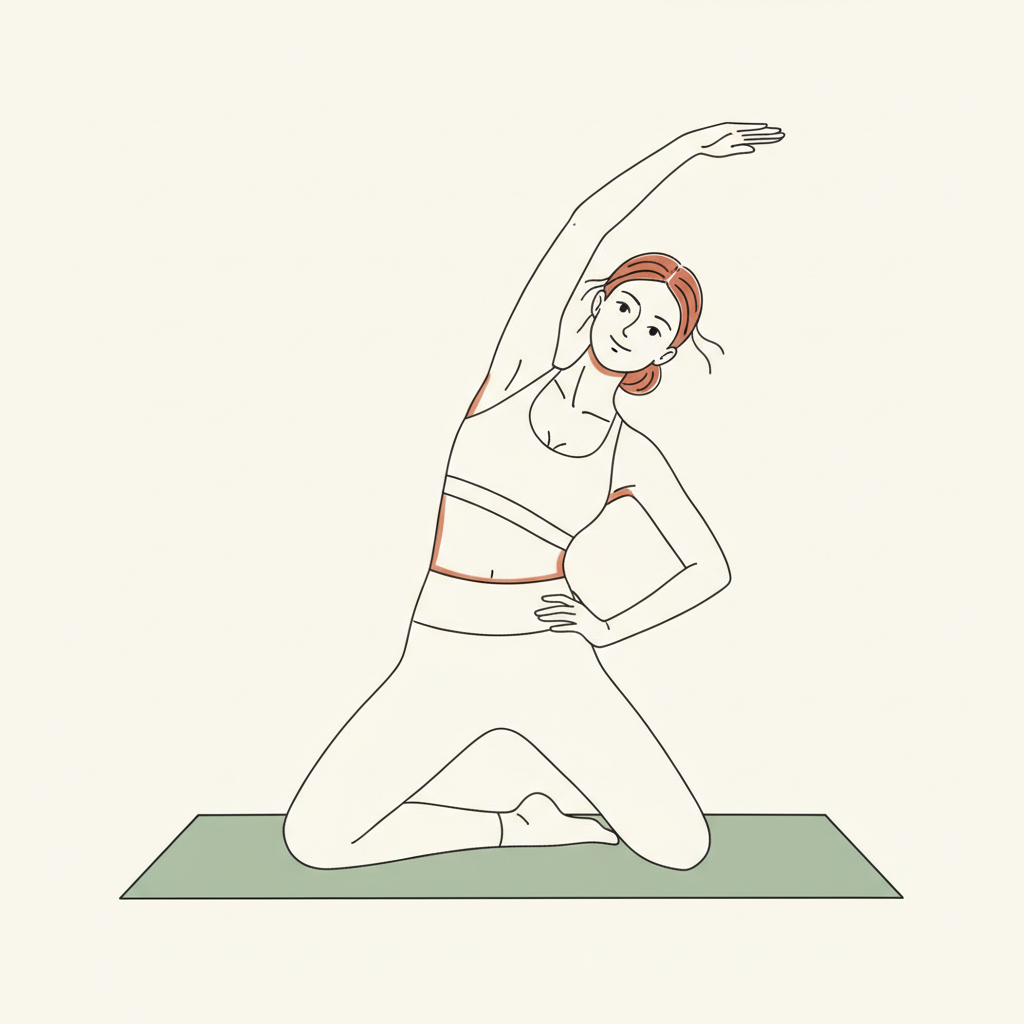 Illustration of Side Bend (standing or kneeling)