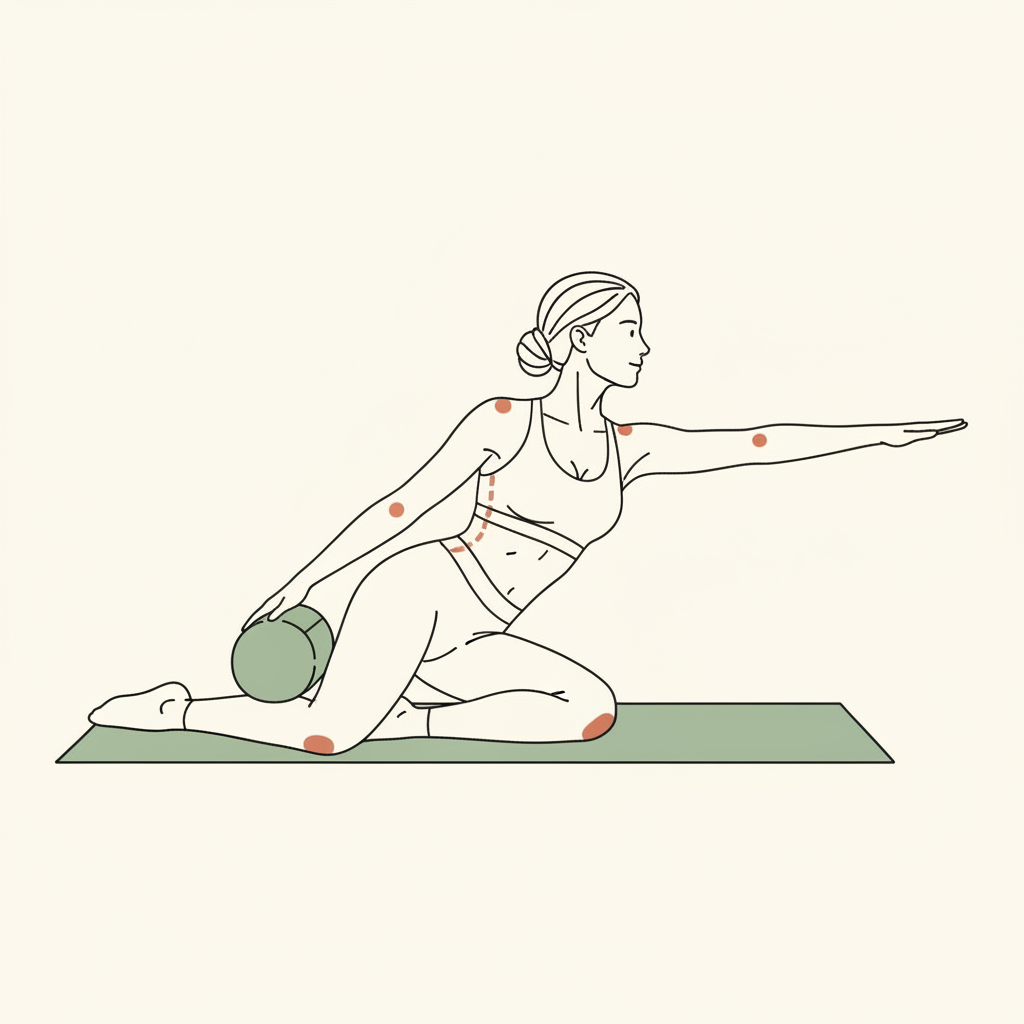 Illustration of Side Lying Spinal Rotation