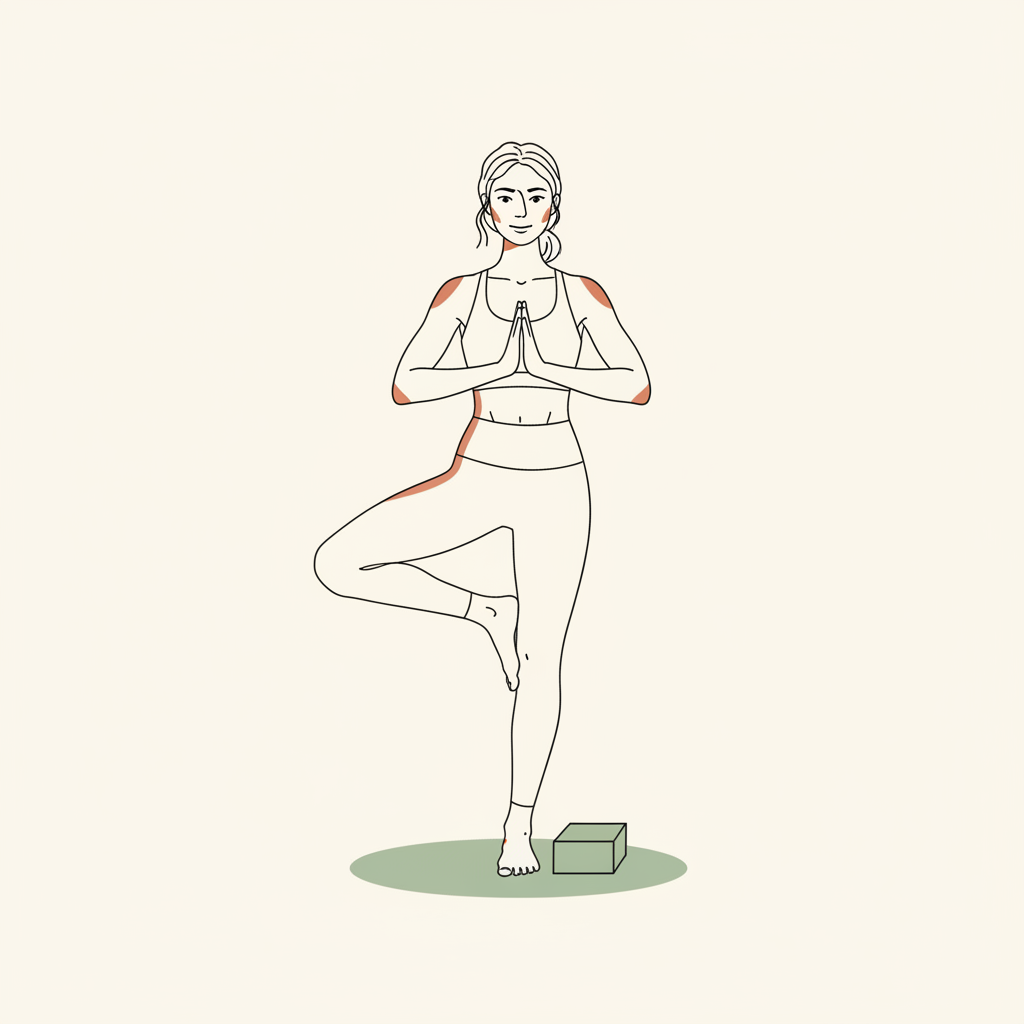 Illustration of Single Leg Stand (right)