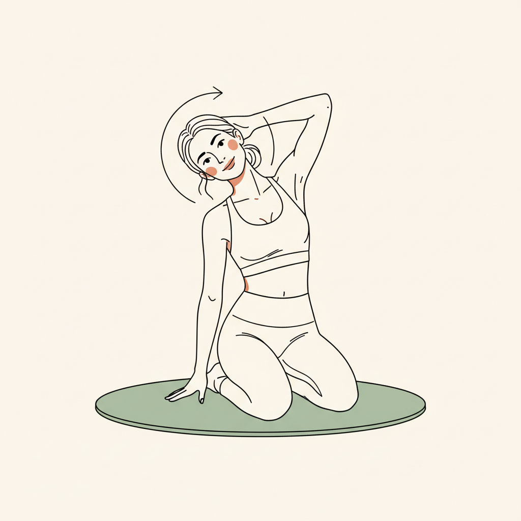 Illustration of Slow Neck Rolls