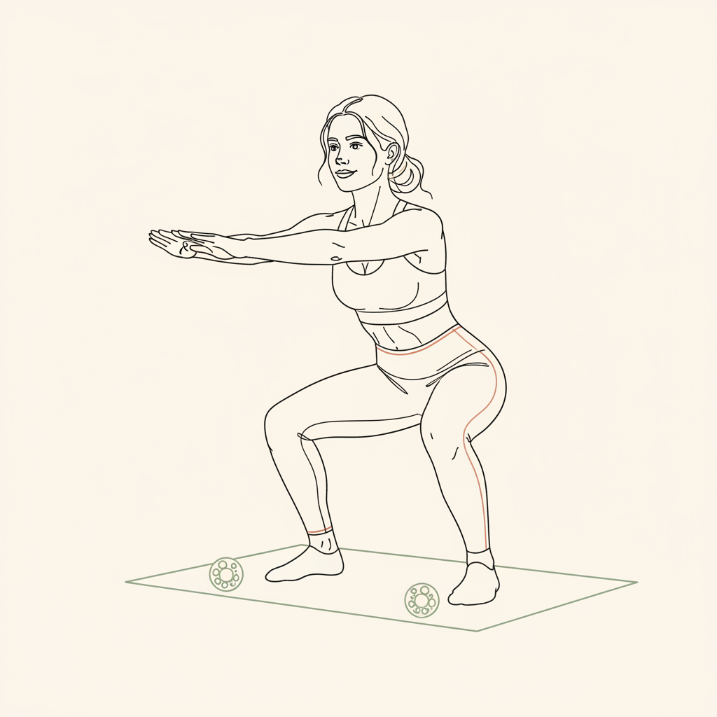Illustration of Slow Squat to Stand
