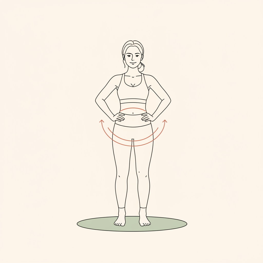 Illustration of Standing Pelvic Clocks