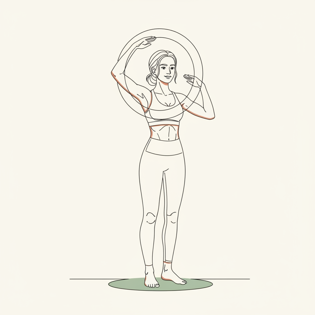 Illustration of Standing Shoulder Rolls