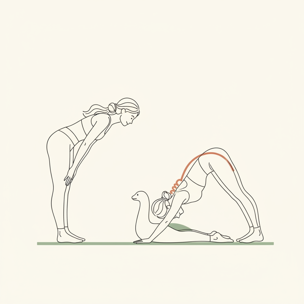 Illustration of Sun Salutation A (modified)