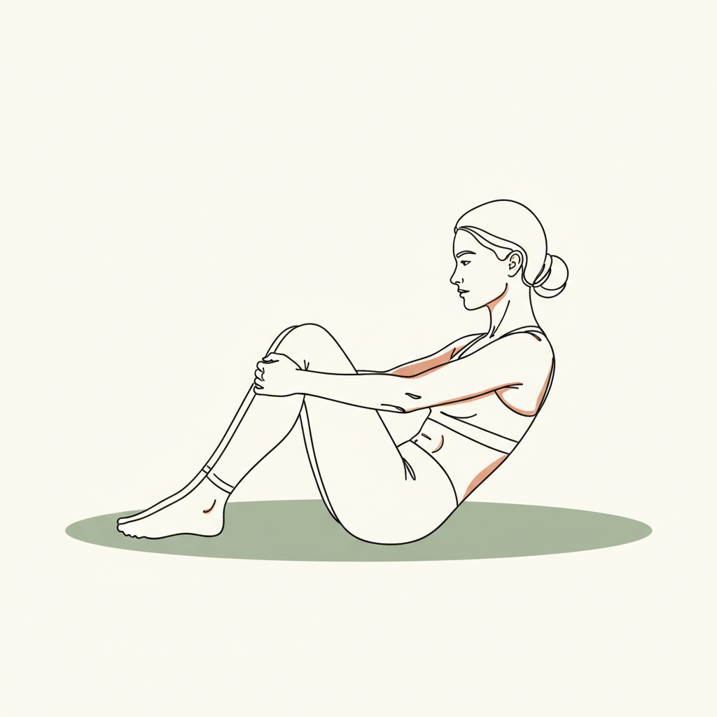 Illustration of Supine Apanasana (Knees-to-Chest)