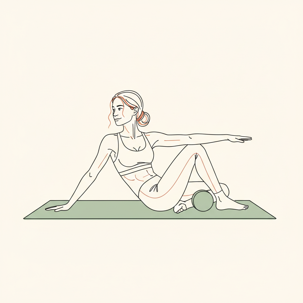 Illustration of Supine Twist with Gaze