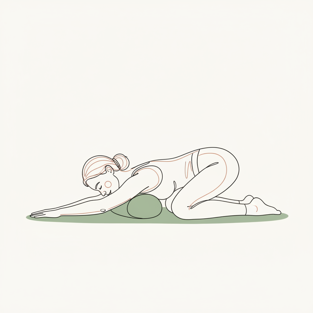 Illustration of Supported Child's Pose