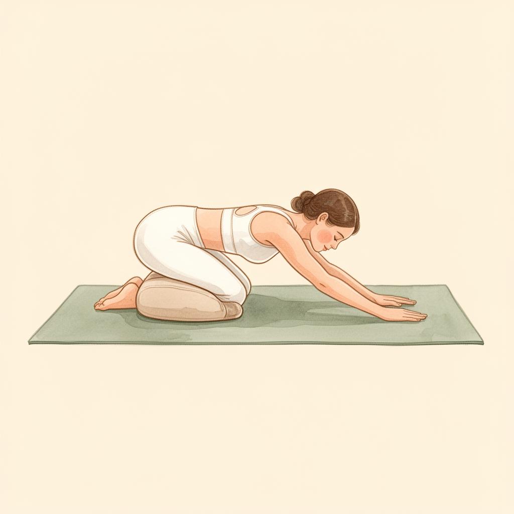 Illustration of Supported Child's Pose