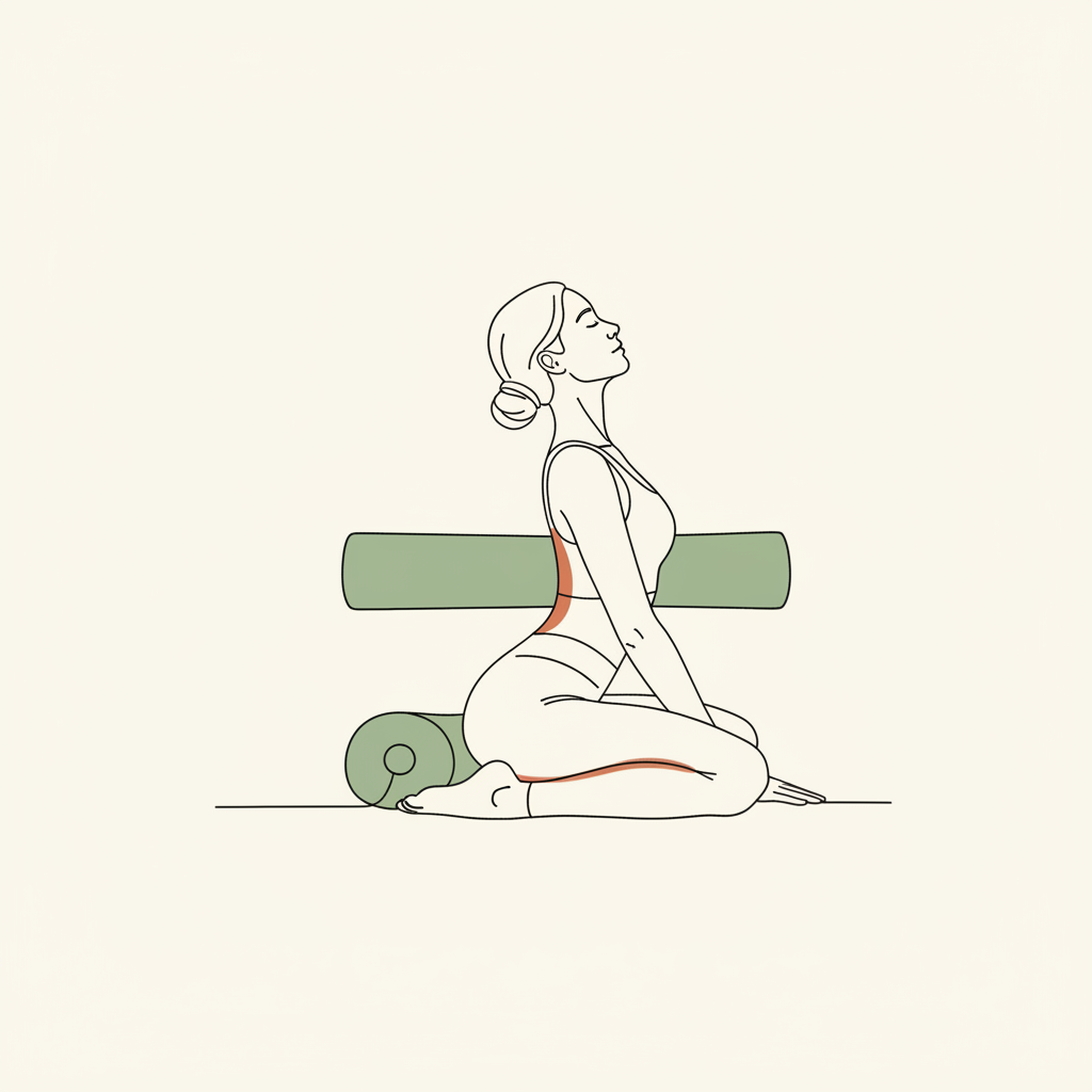 Illustration of Supported Reclined Bound Angle Pose