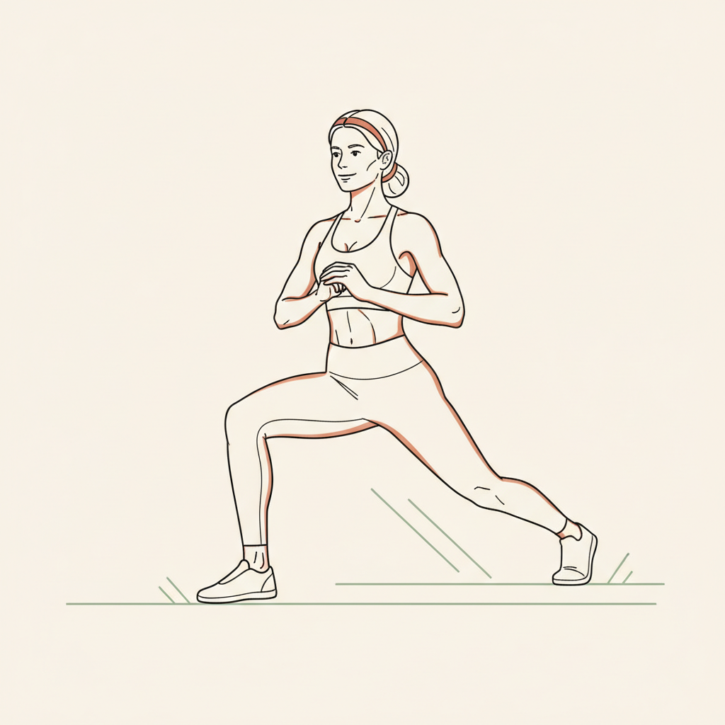 Illustration of Walking Lunges (no weights)